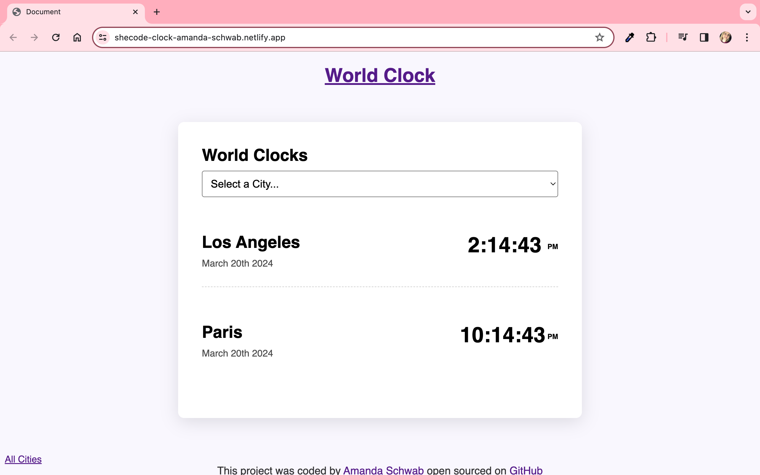 World Clock preview